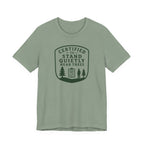Certified to Stand Quietly Near Trees T-Shirt | Outdoor Nature Badge Tee