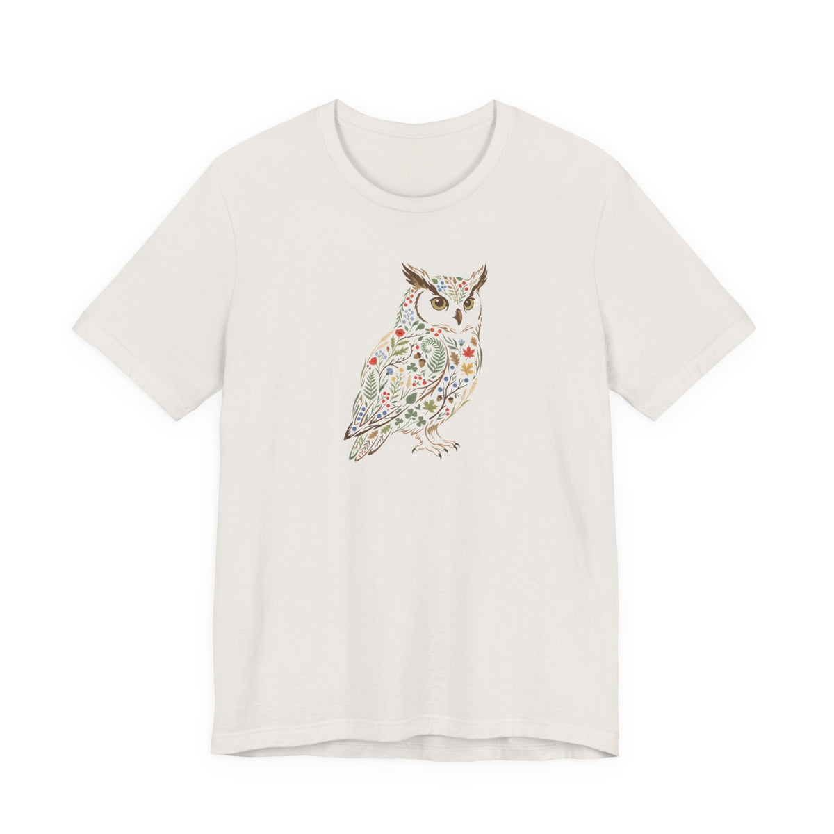 Botanical Owl Tee | Botanical Wildlife Graphic T-Shirt