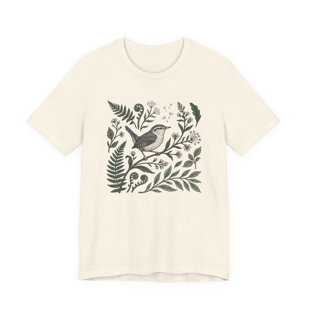 Wren & Fern Graphic Tee | Botanical Bird T-Shirt