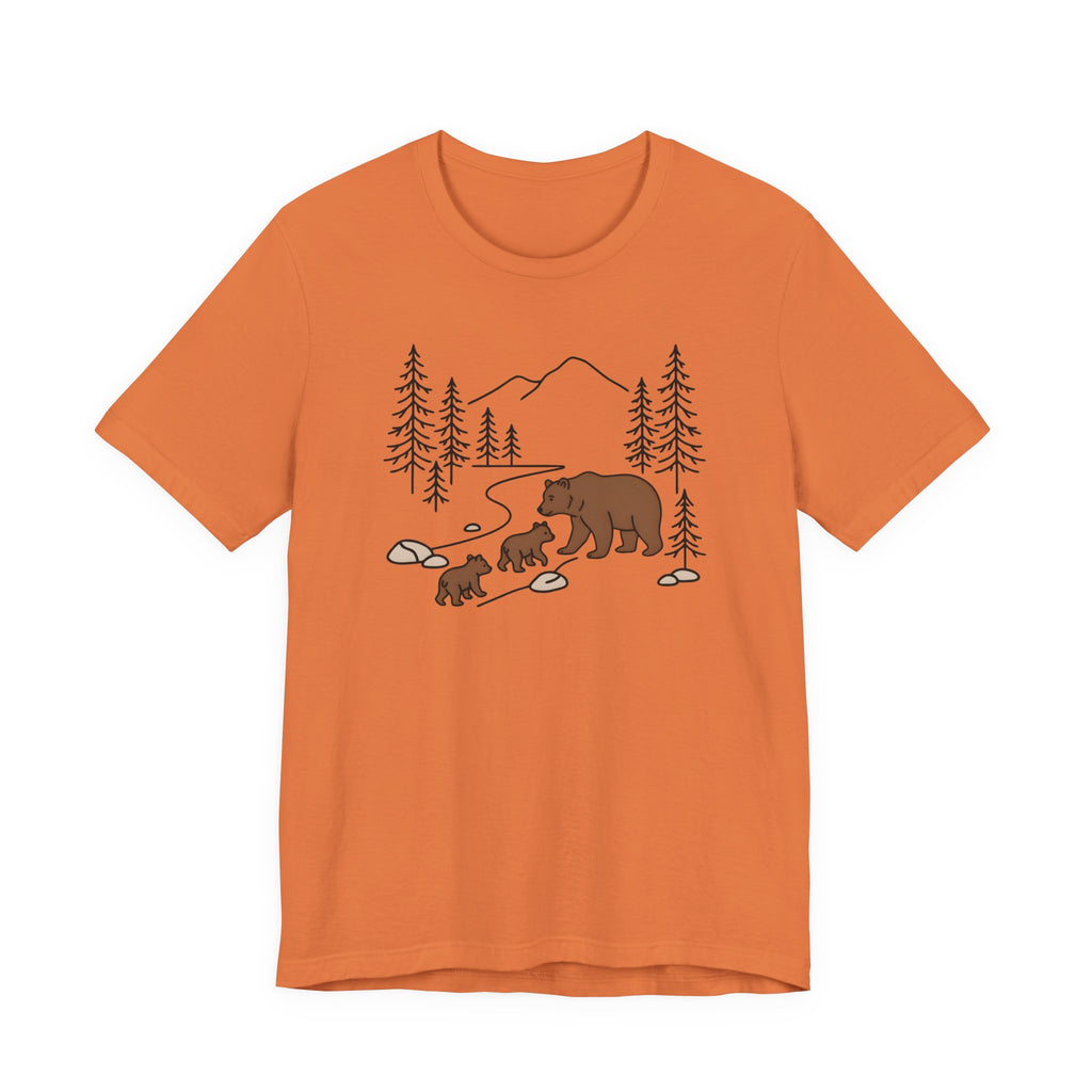 Bear Family Forest Tee | Mama Bear & Cubs Graphic T-Shirt
