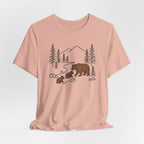 Bear Family Forest Tee | Mama Bear & Cubs Graphic T-Shirt